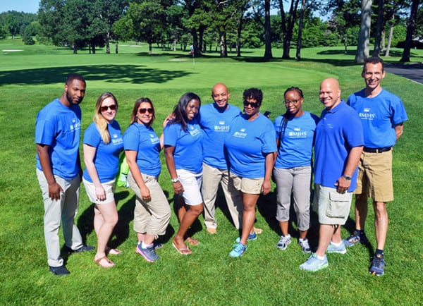 Outdoor Volunteer Group Gathering on Golf Course