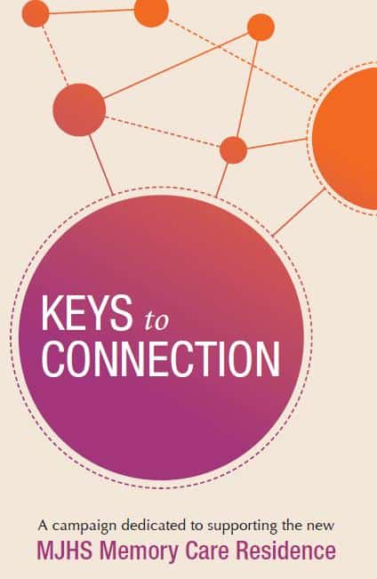 Keys to Connection Campaign Poster for MJHS Memory Care Residence