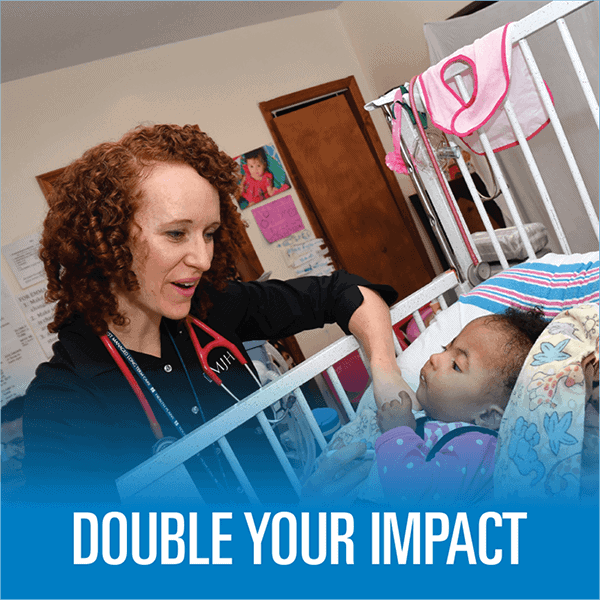 DoubleYourImpact_smaller MJHS Medical Professional with Baby Patient
